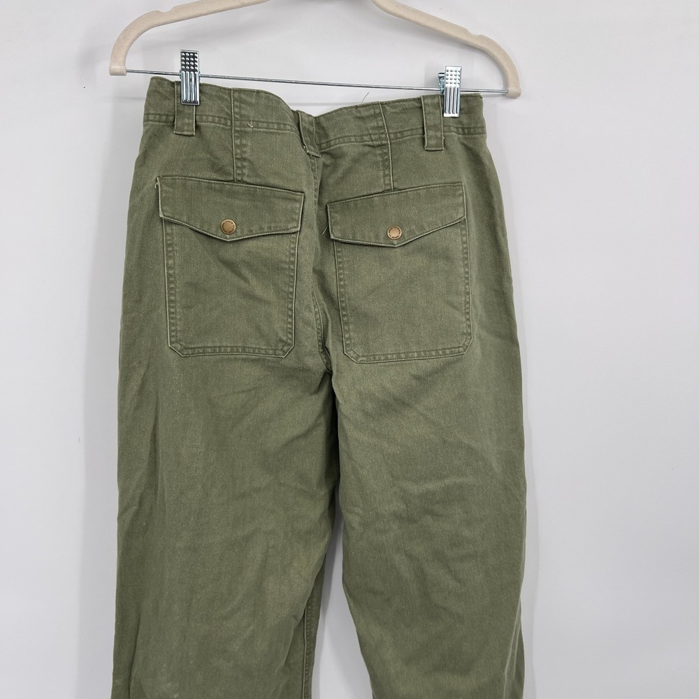 Universal Thread army green high rise wide leg jeans casual retro 6 - Picture 8 of 12